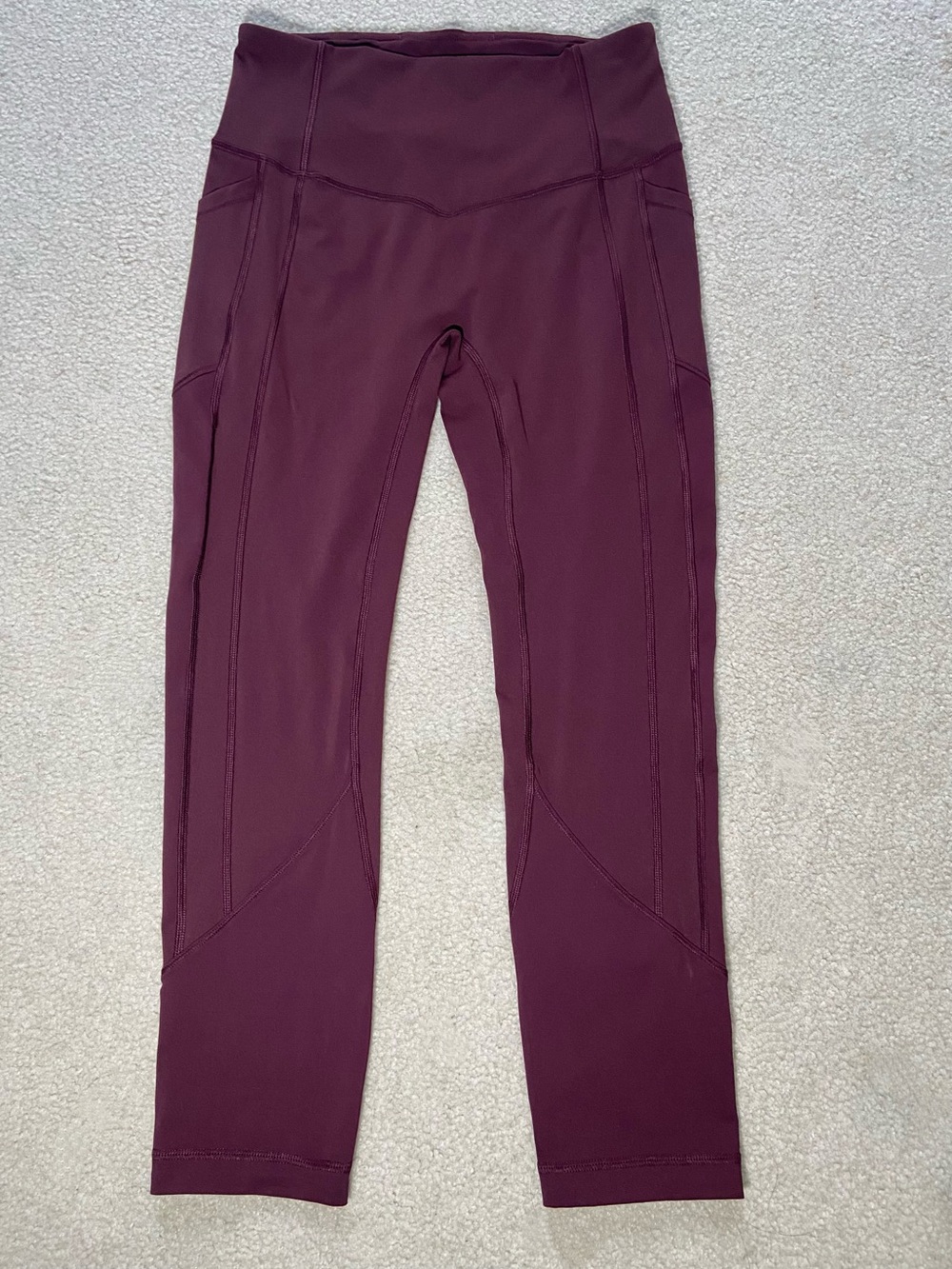 Lululemon All The Right Places Leggings burgundy size 6